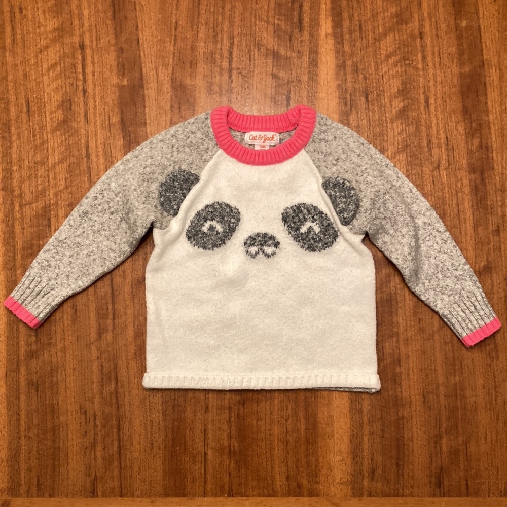 Cat & Jack Panda Sweater 12 Month
